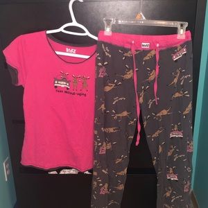 💕3/$25 Lazy One Text Moose-aging PJ Set